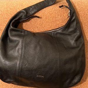 Furla leather oversize hobo bag